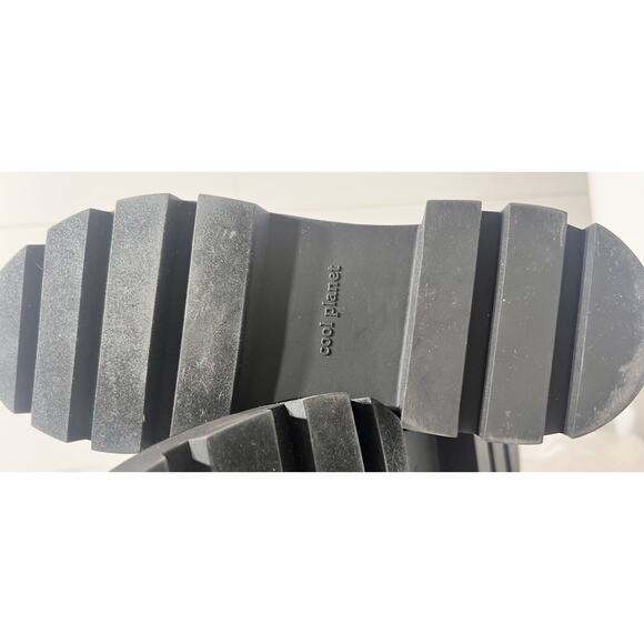 Steve Madden Cool Planet Platform Combat Boots Womens 7.5 Brown Sherpa Lug Sole - Picture 3 of 7